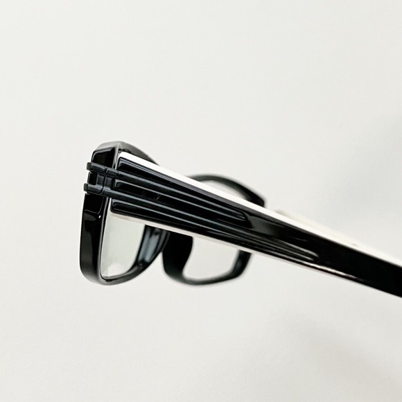 Exalto Eyeglasses FRAME YS03 Black White Acetate Rectangular 54-14-140 France - Picture 8 of 13